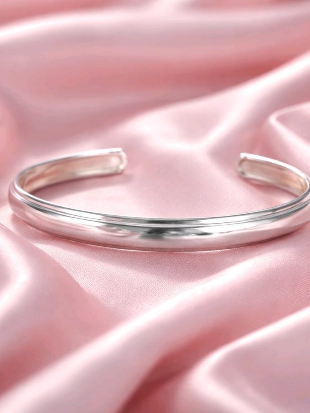 Sterling Silver Classic Open Cuff Bracelet - Polished Silver